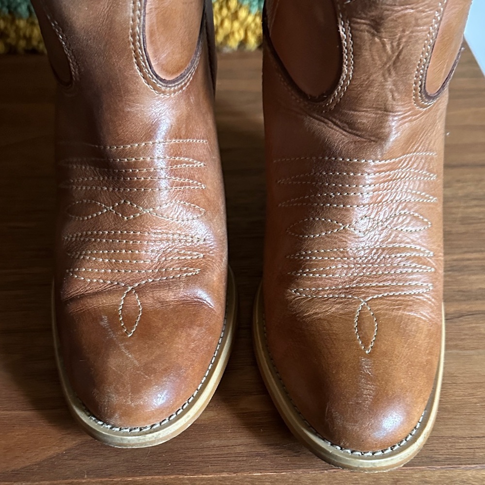 Brown Leather Western Boots Size 36/US 6 - Picture 4 of 6